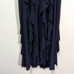 Betsy and Adam Vintage Navy Ruffle Dress Photo 14
