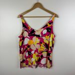 Ted Baker London Thalia Sodi Cami Tank Top Size 4 Large Pink Floral Lightweight Photo 3