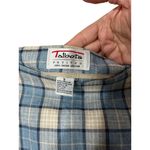 Talbots Skirt Womens Size 8 Blue White Plaid Wrap Linen Vintage Academia Photo 4