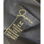 Japna  Black Metallic Ruffle Mini Dress Size M Long Sleeve Party Holiday Sparkle Photo 6