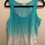 Old Navy NWOT turquoise and white ombré sequin tank top Photo 0