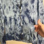 BAEA Womens blue tie dye zippered hoodie Size Medium‎ Photo 5