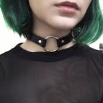 Black O Ring Chocker Necklace New Photo 1