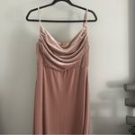 Revelry Skye Velvet Bridesmaid Dress in Champagne Tan Size 10 Photo 3