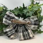Bow Hair Barrette Watch Plaid Black White Hair Accessory Photo 4
