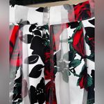 Paprika  Red and Black Floral A-Line pleated Skirt Photo 6