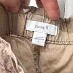 Pure Jill Women's Beige Wide Leg Linen Blend Pants Size L Elastic Waist Tan Size L Photo 1