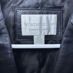 Worthington Vintage 90s Y2K 100% Lambskin Chic Soft Black Leather Jacket MP Photo 4