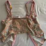 American Eagle  Outfitters Floral Crop Top with Pink and Orange Photo 3