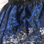 Midnight Vamp Halloween Costume Royal Blue Black Lace Mini Dress with collar M Size undefined Photo 11
