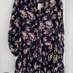ZARA Floral Print Ruffle Flowy Mini Tie Dress Photo 4