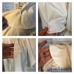 ETRO white tuxedo blouse high ruffled neck tie Victorian style size small (40) Photo 12