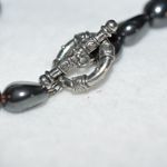 Source Unknown Beautiful Natural Hematite Vintage Dark Grey Sterling 20" Boho Glam Necklace Photo 2