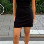 Djerf Avenue Daily Tank Dress in Ribbed Black Size 3XL Photo 2