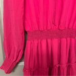Nordstrom NWT Pink Long Sleeve Tiered Mini Dress Photo 9