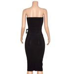 Norma Kamali  Strapless Dress to Knee, Black, XS Photo 9