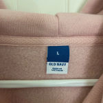 Old Navy NWOT |‎  women’s pale pink fleece lined hoodie — large Photo 3