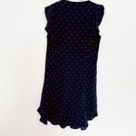 Intermix 100% Silk V-Neck Polka Dot Flutter Trim Mini Slip Dress Satin Small Photo 9
