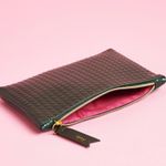 Ipsy  Green Geometric Glam Cosmetic Bag Photo 3