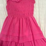 Pink Mini Dress W/ Striped Open Back Photo 0