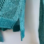 BDG  Teal Mesh Crop Sweater Size Medium Photo 6