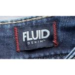 Silver Jeans  Blue Womens Size W28 32L Fluid Denim Suki Mid Straight Embroidered Photo 10