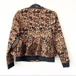 Trouve Jacket Size XS Women's Leopard Print Peplum Long Sleeve Shades Of Brown Photo 7