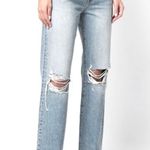 SLVRLAKE Dakota High Rise Relaxed Taper Straight Leg Jeans in Long Time Coming Blue Size 26 Photo 12