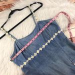 Vintage 1990’s Y2K‎ daisy embroidered denim dress Size L Photo 2