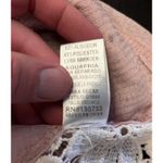 Umgee  Shirt Womens Medium Pink Floral Crochet Lace Tunic Long Sleeve Top Boho Photo 6