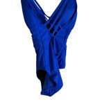 La Blanca  Island Goddess Multi-Strap Cross-Back Sapphire Blue One Piece Swimsuit Photo 8