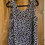 Liz Baker Black and White Relaxed Tank Top Photo 3