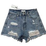 Miou Muse Banks distressed denim shorts Size M Photo 0