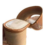 Diba True NWOT Women’s Twin Crest Leather Heeled Mules Tan Size 8 Photo 9