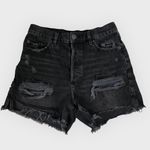 Garage Black Vintage Cut-Off High Rise Destructed Denim Shorts Photo 1