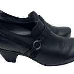 Abeo B.I.O SYSTEM Raine Black Leather Comfortable Mule Clog Heel Shoes Size 7.5 Photo 2