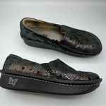 Alegria  Black Rainbow Circles Print Slip On Comfort Shoes 38 Platform Butterfly Photo 0