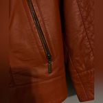 Bradley Bayou 100% Leather Jacket Womens Burnt Orange Quilted Full Zip Pockets Size 1X Photo 5