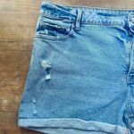 Old Navy  High Rise OG Straight Distressed Cuffed Button Fly Denim Shorts Size 24 Photo 3