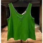 Victoria's Secret Women's Lime Green Embroidered VS Sleep Tank Top Large Photo 0
