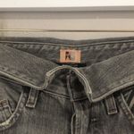 Jean Atelier women’s Size 24 High Rise Flip Waist Lightly Distressed Denim Jeans Photo 3