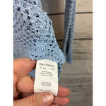 Karen Kane Women's Blue Crochet V-Neck Sweater XL Photo 8