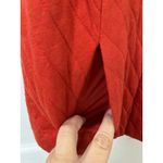 Eileen Fisher Petite Sm Quilted Vest Cotton Snap Front Zip Insulated Cozy Rust Photo 3