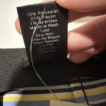 Ann Taylor Short Straight Pencil Skirt Blue Black Yellow Stripe Sz 0 NWT $79 Photo 8