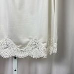 Vintage Large Cream Lace Hem Slip Skirt Satin Elegant White Photo 2
