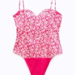 ZARA NWT  women’s printed corset bodysuit PINK FLORAL MEDIUM Photo 3