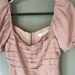 ASTR The Label Linen Pleat Front Mini Dress - Dusty Rose Medium Photo 5