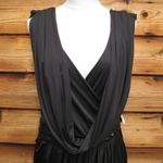 NWT Black Grecian Jersey Dress Black Size M Photo 3