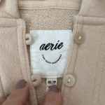Aerie Light Tan Quarter Button Pullover Tunic Sweatshirt Hoodie Photo 2