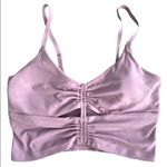 Athleta Dusty Lilac Purple Gathered Crop Top Sports Bra Size XS Photo 0